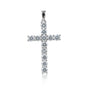 3 Ct Round Cut Lab Grown Diamond Pendant — VS1 Clarity, 18k White Gold Vermeil
