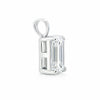 GEMHUB 3.30 Ct emerald cut lab grown diamond pendant in 18k gold vermeil, VS1 clarity.