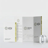 GEMHUB 1 Ct Emerald Lab Created Diamond Earrings in 950 Platinum with IGI certification.