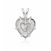 GEMHUB 3.41 Ct heart cut lab grown diamond pendant in 18k gold vermeil with VS1 clarity.