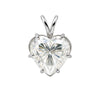 GEMHUB 3.41 Ct heart cut lab grown diamond pendant in 18k gold vermeil with VS1 clarity.