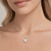 GEMHUB 3.41 Ct heart cut lab grown diamond pendant in 18k gold vermeil with VS1 clarity.