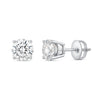 GEMHUB 3 Ct Round Lab Created Diamond Earrings in 950 Platinum with Screw Backs, F/VS Clarity