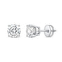 IGI F/VS 3 Ct Round Lab Grown Diamond Earrings 950 Platinum Screw
