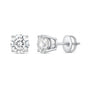 IGI F/VS 1 Ct Round Lab Grown Diamond Earrings 950 Platinum Screw