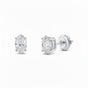 IGI F/VS 3 Ct Marquise Lab Grown Diamond Earrings 14K White Gold Screw