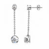 GEMHUB 7.30 Ct white moissanite drop dangle earrings in 18K gold vermeil over 925 sterling silver.