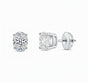 IGI F/VS 1 Ct Oval Lab Grown Diamond Earrings Real 14K White Gold Screw