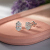 GEMHUB 1 Ct Oval Lab Created Diamond Earrings in 950 Platinum with screw backs. IGI certified.