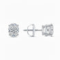 IGI F/VS 1 Ct Oval Lab Grown Diamond Earrings Real 950 Platinum Screw