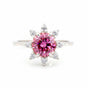 Certified 2.5ct VVS1 Pink Moissanite Solitaire Ring in 18K Gold Plated