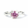 GEMHUB 1.35ct pink moissanite solitaire ring in 18K gold plated vermeil over sterling silver.