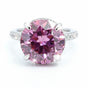 Certified 4ct VVS1 Pink Moissanite Ring For Anniversary Gift 18K Gold Plated
