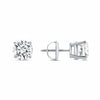 GEMHUB Round lab-created diamond stud earrings in 950 platinum with screw backs, 2 ct.