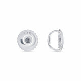 GEMHUB 950 Platinum screw back earring backs with 14K marking.