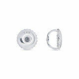 GEMHUB Platinum screw back earring backs with 14K stamp. Secure and comfortable.