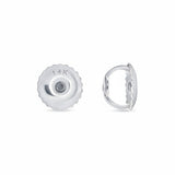 GEMHUB Platinum screw back earring backs with 14K stamp