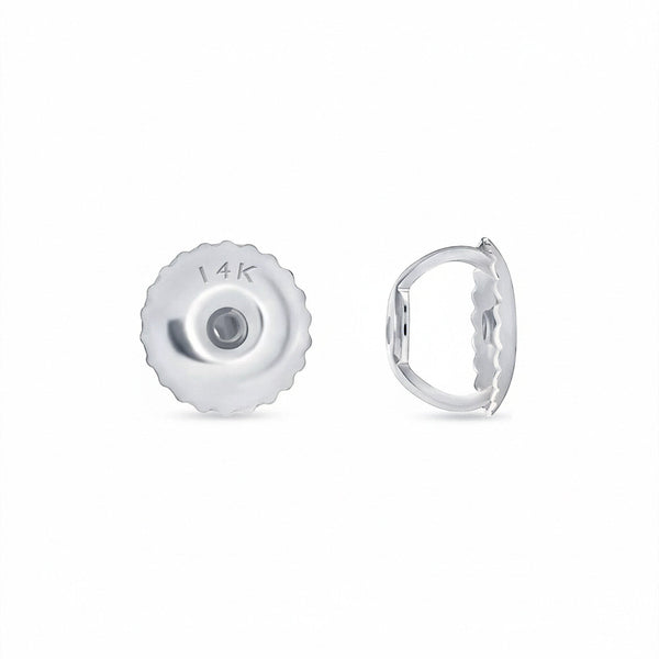 GEMHUB Platinum screw back earring backs with 14K stamp