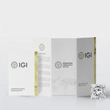 GEMHUB 1 Ct Princess cut lab-grown diamond with F/VS clarity in 950 platinum, with IGI certification.