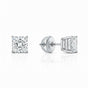 IGI F/VS 3 Ct Princess Lab Grown Diamond Earrings 950 Platinum Screw