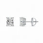 IGI F/VS 1 Ct Radiant Lab Grown Diamond Earrings 950 Platinum Screw