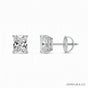 IGI F/VS 3 Ct Radiant Lab Grown Diamond Earrings 950 Platinum Screw