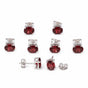 5 Pair Genuine Red Garnet Earrings Bulk Set | 925 Sterling Silver | Resale Lot Gift