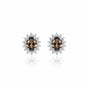 10 Ct Natural Smoky Topaz Oval Cut Earrings — 925 Sterling Silver