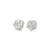 GEMHUB white gold rose cluster diamond stud earrings, 1.04ct GH/SI round natural diamonds.