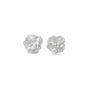 GH/SI Round Shaped Natural Diamond Stud Cluster Earrings 14K White Gold