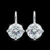 GEMHUB 5.00 Ct white moissanite solitaire dangler earrings in gold vermeil, round cut, 18K gold over 925 sterling silver.