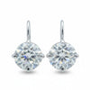 GEMHUB 5.00 Ct white moissanite solitaire dangler earrings in gold vermeil over sterling silver.