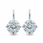 Certified 5.00 ct DEW White Moissanite Solitaire Dangler Earrings Gold Vermeil
