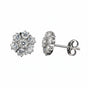 10 Ct Natural White Topaz Round Cut Earrings — 925 Sterling Silver