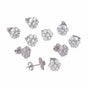 Natural White Topaz Earrings Set — Lot of 5 Pairs, 925 Sterling Silver