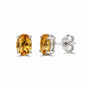 10 Ct Natural Yellow Citrine Oval Cut Earrings — 925 Sterling Silver