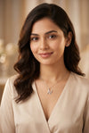 GEMHUB model wearing initial O pendant