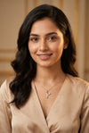 GEMHUB model wearing initial Y pendant