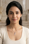 GEMHUB model wearing initial Z pendant