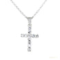 Gorgeous 1.10 ct DEW Certified 3mm Moissanite Plus-Shape Pendant In Vermeil 925 Silver
