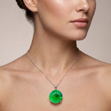 GEMHUB model-wearing (AI) Green Amethyst Round 133.4 Ct
