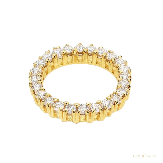 IGI Certified 0.48 Ct. Diamond Stud Earrings in 18K Yellow Gold for Women – white background main image