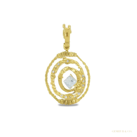 IGI Certified 0.80 Ct. Natural Diamond Necklace Pendant in 18K Gold For Women – white background main image