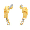 IGI Certified Stud Earrings in 18K Yellow Gold with Natural Diamond 0.10 Ct. – white background main image