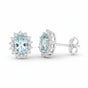 10 Ct Natural Aqua Sky Aquamarine Oval Cut Earrings — 925 Sterling Silver