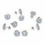 5 Pair Genuine Aquamarine Earrings Bulk Set | 925 Sterling Silver | Resale Gift Lot