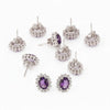 5 Pair Natural Amethyst Earrings Bulk Set | Resale Lot | 925 Sterling Silver Gift