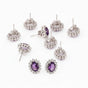 5 Pair Natural Amethyst Earrings Bulk Set | Resale Lot | 925 Sterling Silver Gift
