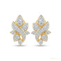 Natural 18K Yellow Gold Diamond Earrings - Certified jewelry for women