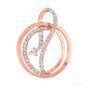 Natural Diamond Pendant Earrings Set in 18KT Rose Gold, 0.89 Ct. IGI Certified
